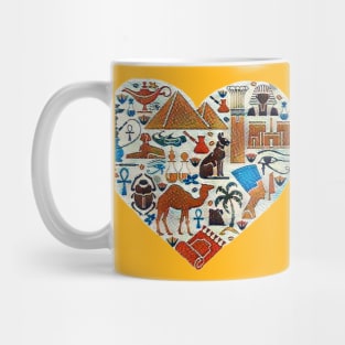 Bastet Egyptian Heart Mug